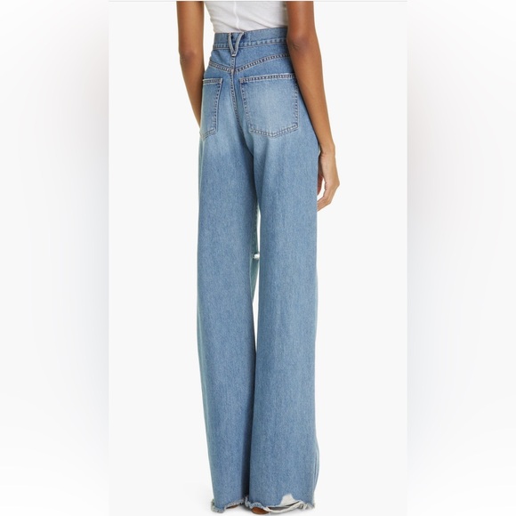 Veronica Beard Taylor Ripped High Waist Wide Leg Jeans Enough Said 26 - Picture 3 of 15